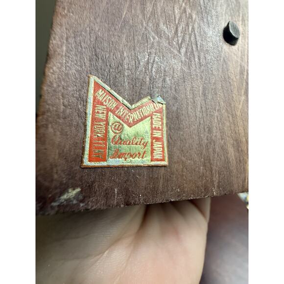 VINTAGE Made In Japan Wooden 4 Pipe Holder (Madison International LTD; NY, NY) - Picture 4 of 9